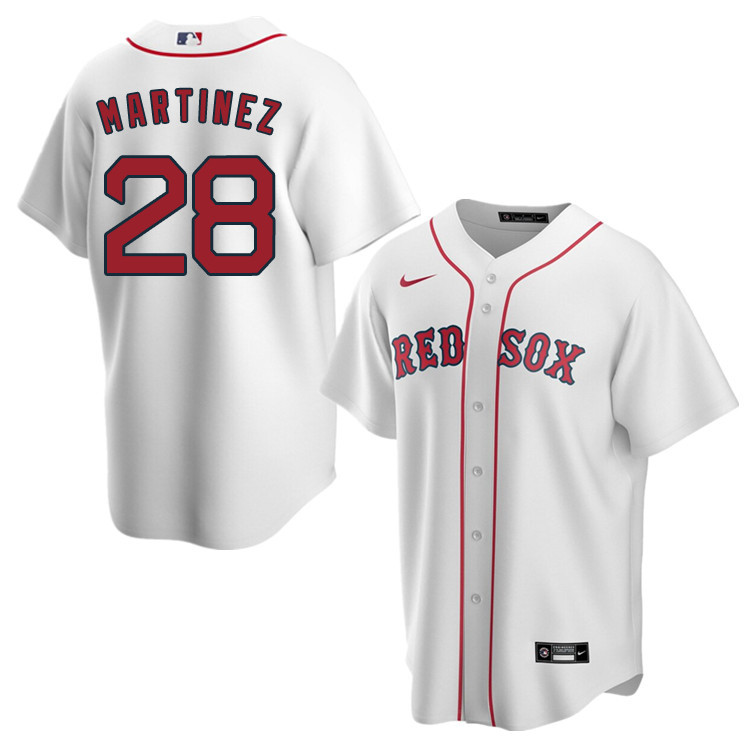 Nike Men #28 J.D. Martinez Boston Red Sox Baseball Jerseys Sale-White - Click Image to Close